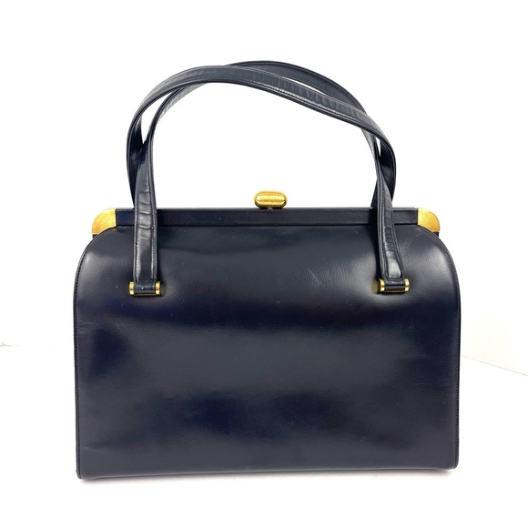 Coblentz | Bags | Vintage Coblentz Original Navy Blue Leather Double